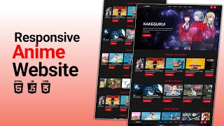 Best Responsive Anime Streaming Website Development HTML CSS JavaScript Tutorial [upl. by Ringo734]