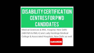 Disability Certification Centres for PwD certificates  NEET COUNSELLING 2021 [upl. by Ahsiekit]