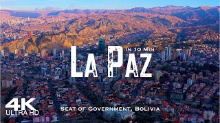 LA PAZ 2024 🇧🇴 Drone Aerial 4K  Drones BOLIVIA [upl. by Vasos]