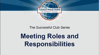 Meeting Roles and Responsibilities [upl. by Htomit]