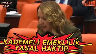 KADEMELİ EMEKLİLİK YASAL BİR HAKTIR Semra Dinçer CHP ANKARA MİLETVEKİLİ [upl. by Ydnys664]