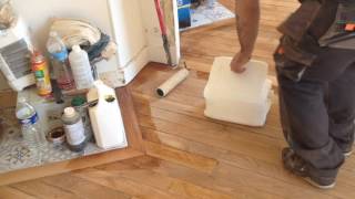 Rénovation de Parquet abîmé par infiltration deau 22 [upl. by Rossner]