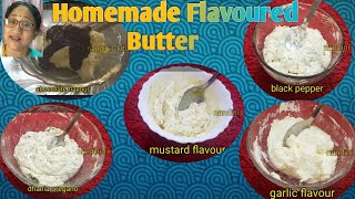 Home made flavoured butter  Butter ko different taste de  Butter ko tasty banaye butter [upl. by Ahsiral]