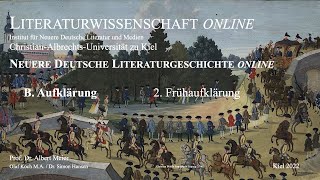 Literaturgeschichte online  Frühaufklärung Gottscheds Literatur und TheaterReform 7 von 17 [upl. by Kenti784]