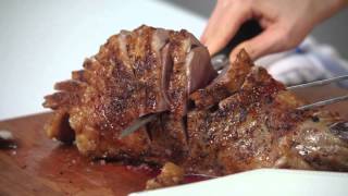 How to Carve a BoneIn Leg of Lamb  Real Simple [upl. by Votaw]