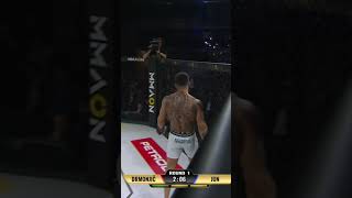 Erko Jun wins by KO💥🔥 bravecf bravetv shorts mma [upl. by Linnell]