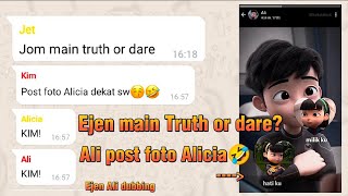 Ejen main Truth or dare  Ali post foto Alicia 😱 Ejen Ali dubbing [upl. by Babita982]