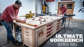 Ultimate Workbench  Table Saw Outfeed Table  Woodworking Project [upl. by Diraj]