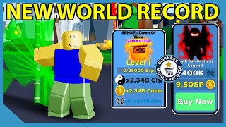 Noob With FULL TEAM of LEGENDARY PETS gets MAX RANK in FIVE MINUTES in Roblox Ninja Legends [upl. by Starr]