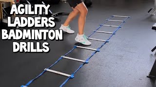 30 Agility ladders drills for badminton  Fast Footwork Excercises [upl. by Jemima]