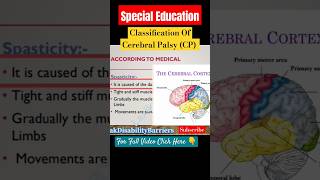 Classification Of Cerebral PalsyCPshorts specialeducation education viralvideo video short [upl. by Ainoval506]