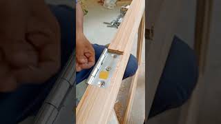 hinges fittingwindow hinges installationshorts hingeswoodworkrjsubscribe [upl. by Akirdnwahs]