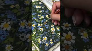 Chamomile of daisy family 🌼🌱 shorts gouache art painting viralvideo viralshorts fyp [upl. by Weingarten]