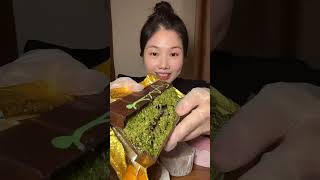 Carina MUKBANG 巧克力甜品 美食 甜品 吃货 dessert ASMR mukbang shorts [upl. by Cordie987]