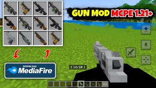 Gun Mod For Minecraft Pe 121 🔥 100 Working  Best Mods For Mcpe [upl. by Cirdor]