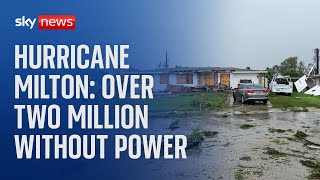 Moment Hurricane Milton hits Florida as over two million lose power [upl. by Jeremy]