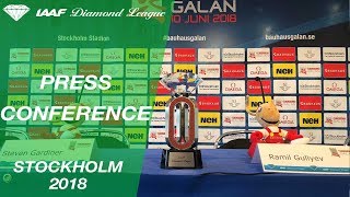 Stockholm 2018 Press Conference  IAAF Diamond League [upl. by Ellegna]