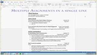 Multiple Alignments in a Single Line in Word [upl. by Aitram]