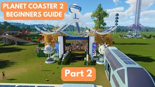 Planet Coaster 2 Beginners Guide  Part 2  Decorations and Pools [upl. by Enelaj951]