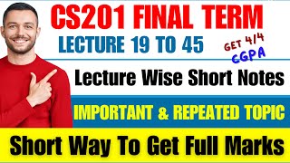 Cs201 final term preparation 2024  Cs201 Final Term MCQS 2024  Cs201 final term preparation 2023 [upl. by Godric419]