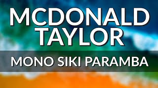 MONO SIKI PARAMBA  McDONALD TAYLOR PNG Music 2020 [upl. by Anivid]