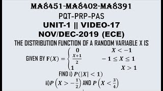 PROBLEM ON CONTINUOUS RANDOM VARIABLE  PQT  PRP PAS UNIT1  VIDEO17 [upl. by Dinsdale]