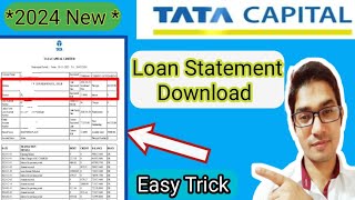 How to Download tata capital OD Statement loan statement [upl. by Ottillia328]