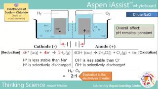 Electrolysis of NaCl dilute vs concentrated [upl. by Erialc]