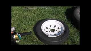 Removing and resetting a 12 in trailer tire [upl. by Guido]