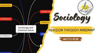 Sociology and common sense  Revision through mindmap  paper 1 Unit 2 [upl. by Haiacim301]