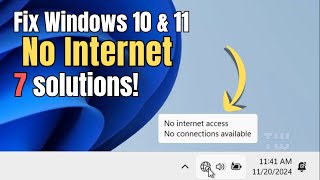 Fix No Internet Secured issue on Windows 10 amp 11 [upl. by Mcclelland]