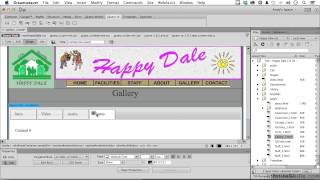 Adobe Dreamweaver CC Tutorial  Creating A Tabbed Web Page With jQuery [upl. by Onavlis]