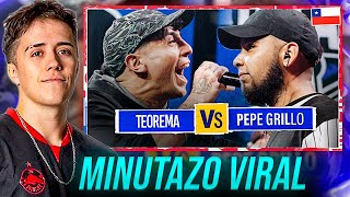 MINUTAZO VIRAL🌪️ GAZIR REACCIONA A TEOREMA VS PEPE GRILLO 🔥 RED BULL CHILE 2024 [upl. by Magavern553]