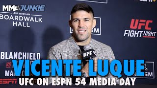 Vicente Luque Ecstatic for Birth State Bout Details Road After Ian Garry Pullout  UFC on ESPN 54 [upl. by Airenahs]