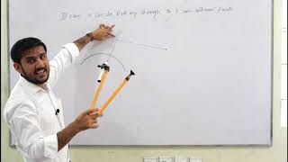 Draw A Circle Passing Through Three Given Noncollinear Points circle circletheorems noncolinear [upl. by Niawd50]