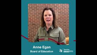 Teacher Appreciation Week message from Board of Education member Anne Egan [upl. by Alekal]