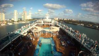 HD GOPRO RCCL Majesty of the Seas sailing from MiamiFL [upl. by Nenney]