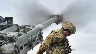 US Soldiers Intense Live Fire With the M777 Howitzer [upl. by Pontius]