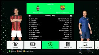 Pes 24 xbox 360 Rgh Milan Classico x Barcelona Classico Gameplay Full HD [upl. by Phedra]