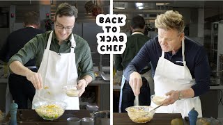 Gordon Ramsay Challenges Amateur Cook to Keep Up with Him  BacktoBack Chef  Bon Appetit [upl. by Mahmud]