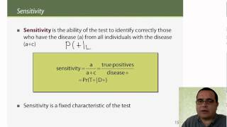 umh1964 201314 Lec005 Sensibilidad y especificidad de las pruebas diagnosticas [upl. by Pul]