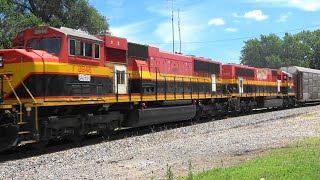 Alaska RR ExKCS MACs On The BNSF Colona IL 7324 [upl. by Kulseth]