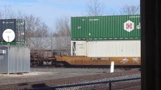 12202023 Train race in Marion OhioBNSF and Norfolk Southern freight trains [upl. by Normandy]