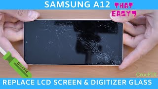 Samsung A12 A125 LCD Repair amp Replacement tutorial by CrocFIX [upl. by Abagael]