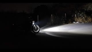 Insanely bright LED Lights on Thunderbird 350cc  Rigid Flood lights [upl. by Lian]