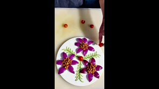 Creative plate decoration cold dish decoration skills cooking ritual feeling plate decoration sk [upl. by Azarcon]