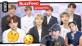 GUYS REACT TO BTS Take BuzzFeeds quotWhich Member Of BTS Are Youquot Quiz [upl. by Aenal871]