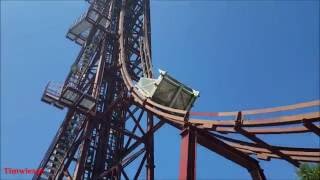 Hollywood Tower OnRide amp OffRide 2016  Movieland Park [upl. by Lorsung]