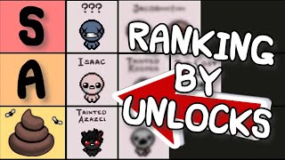 Ranking Isaac Characters BY THEIR UNLOCKS [upl. by Twyla652]