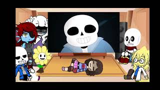 Undertale Reacts to Sans Stronger Than You [upl. by Nnayrb]